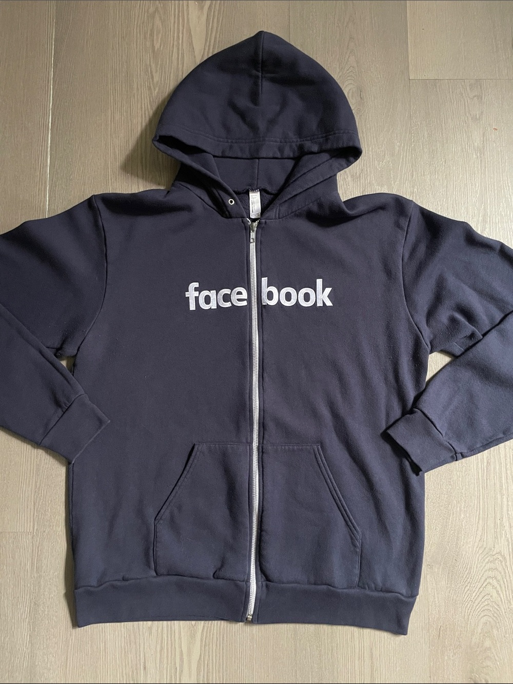 Y2K American apparel Facebook zip up hoodie